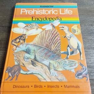 Vintage 80s 1982 Rainbow Prehistoric Life Encyclopedia Dinosaur Mammoth